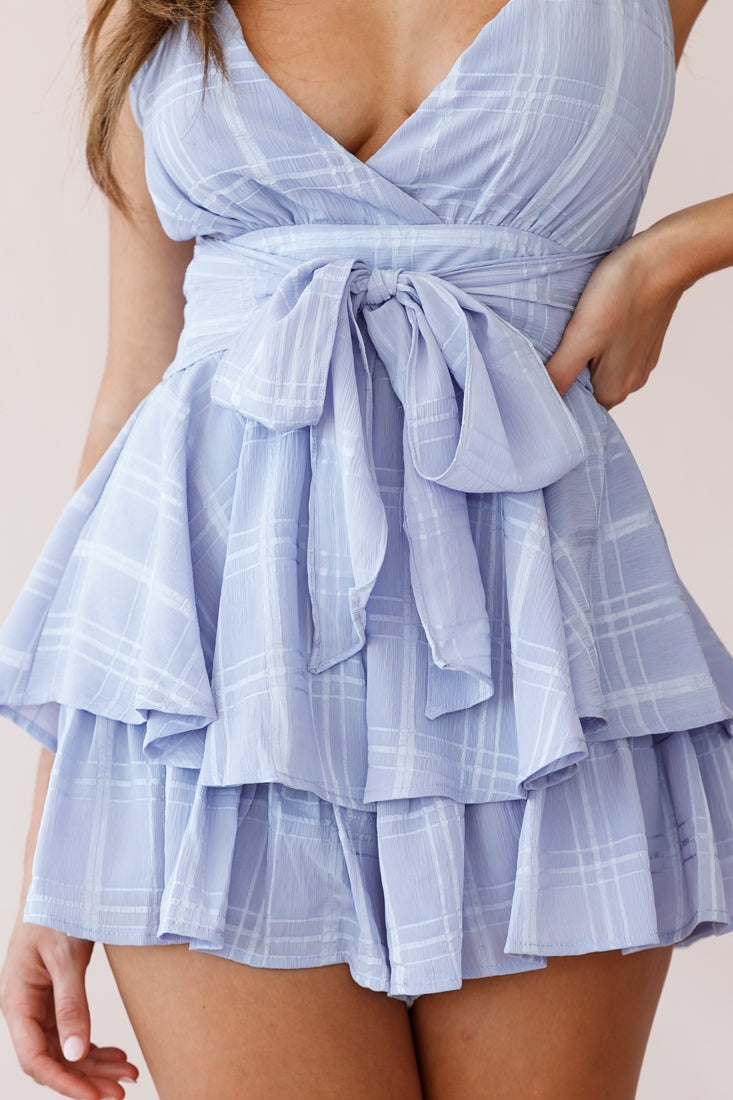 Maddox Fit & Flare Summer Romper Purple Lavender by Selfie Leslie