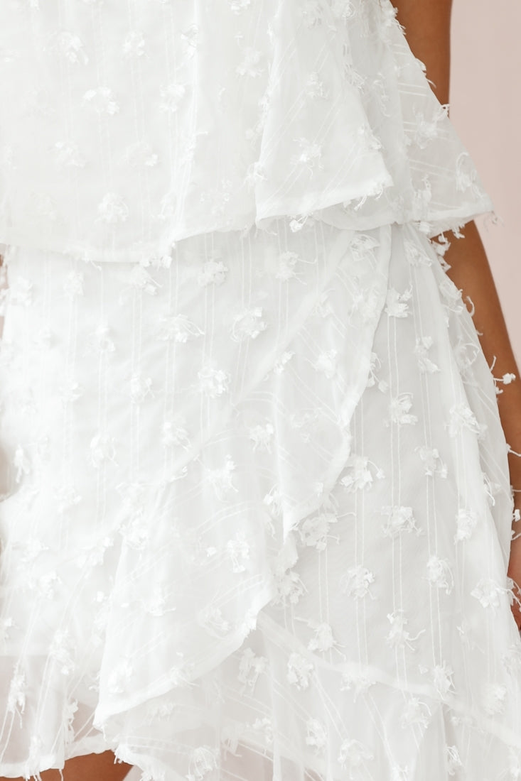 Bel Air Embellished Bandeau Dress White by Selfie Leslie