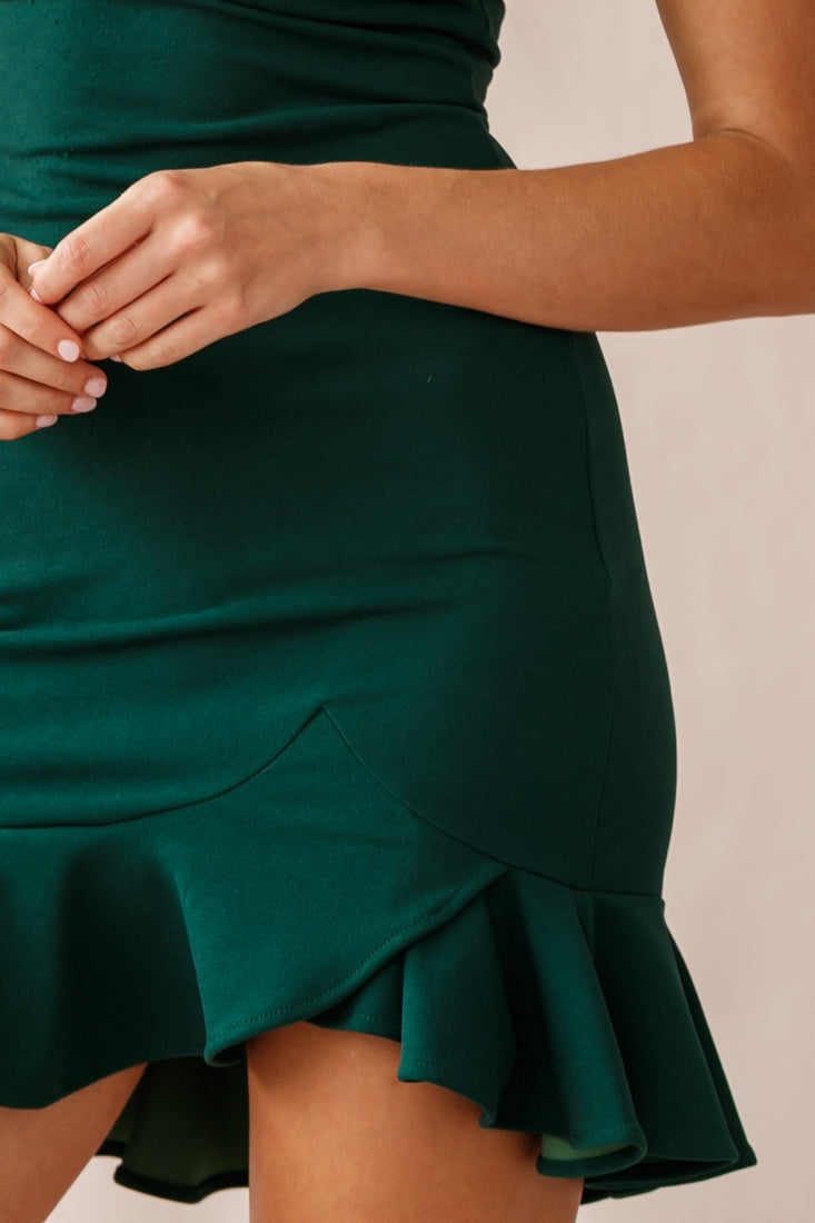 Emoji Bodycon Mini Dress Forest Green by Selfie Leslie