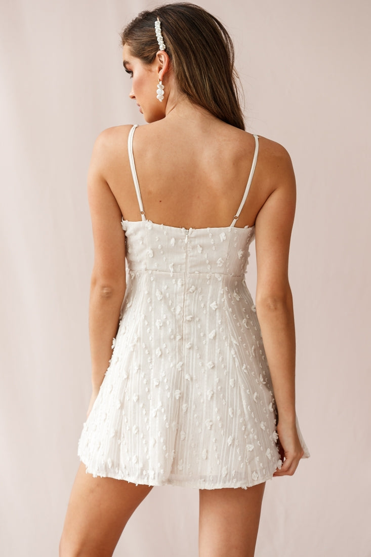 Lullaby Surplice Neckline Embellished Dress Beige by Selfie Leslie