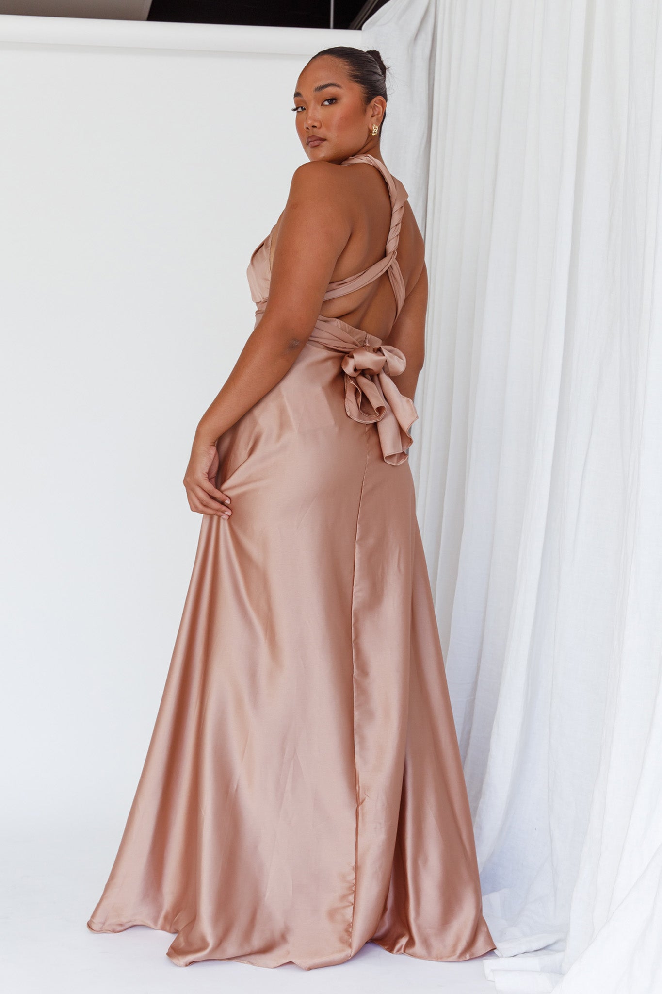 Ariana Multiway Maxi Dress Mocha by Selfie Leslie Australia