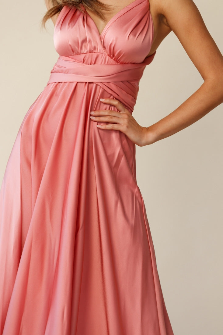 Ariana Multiway Maxi Dress Rose by Selfie Leslie