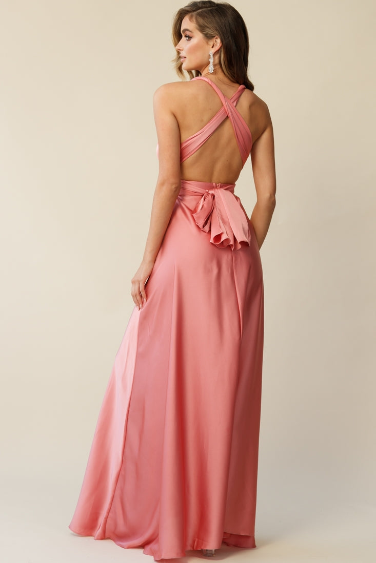 Ariana Multiway Maxi Dress Rose by Selfie Leslie