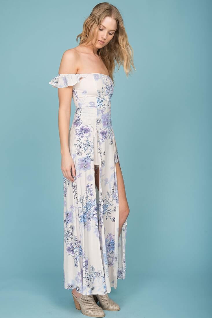 Laylah Maxi Romper Purple by Selfie Leslie