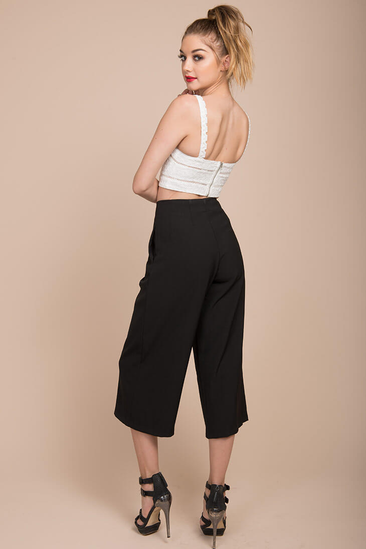 Stark High Waistline Gaucho Pants by Selfie Leslie