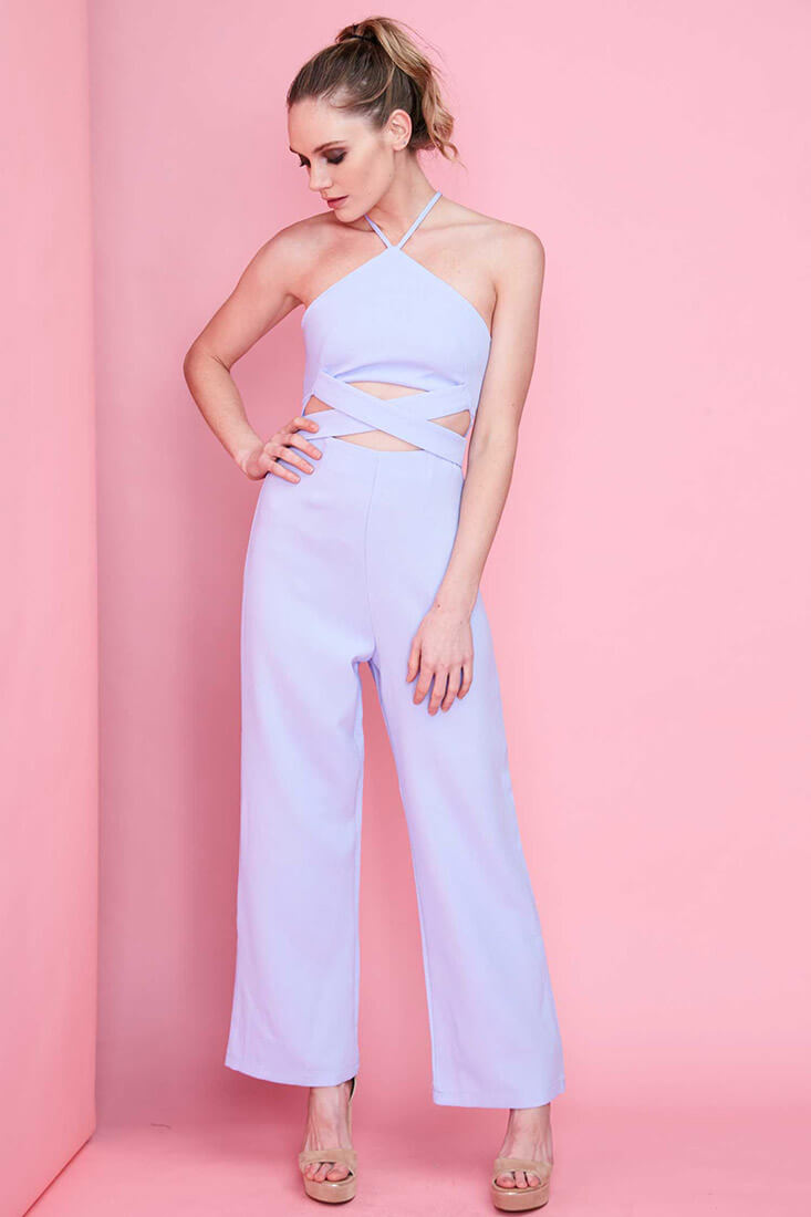 Myrcella Dressy Jumpsuit Blue Sky by Selfie Leslie