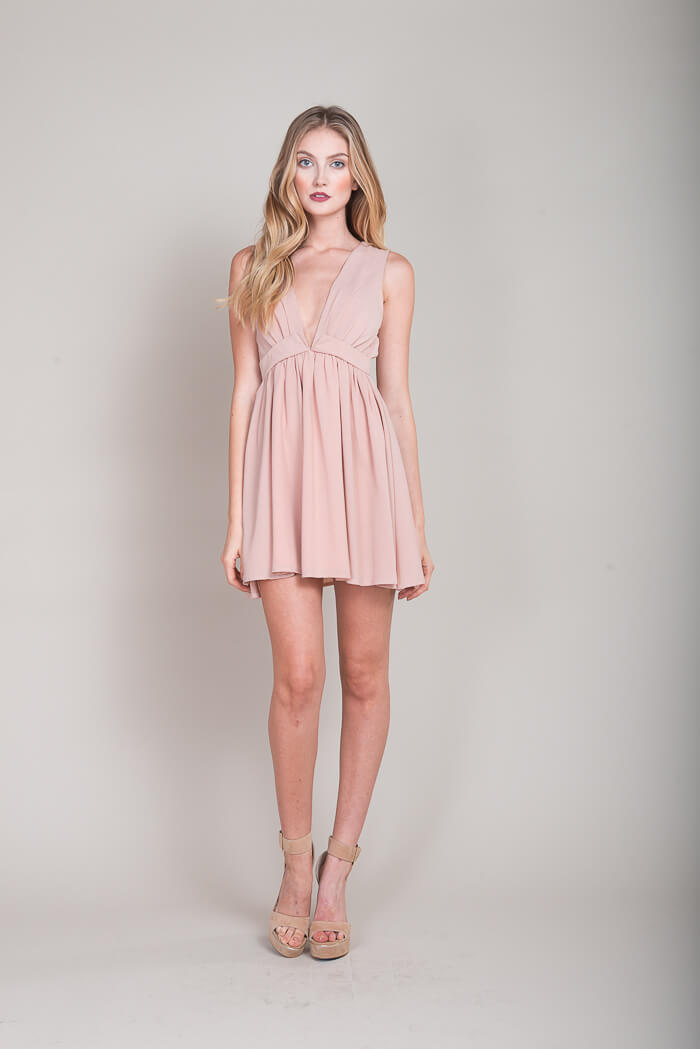 Laine Day Festival Dress Blush by Selfie Leslie