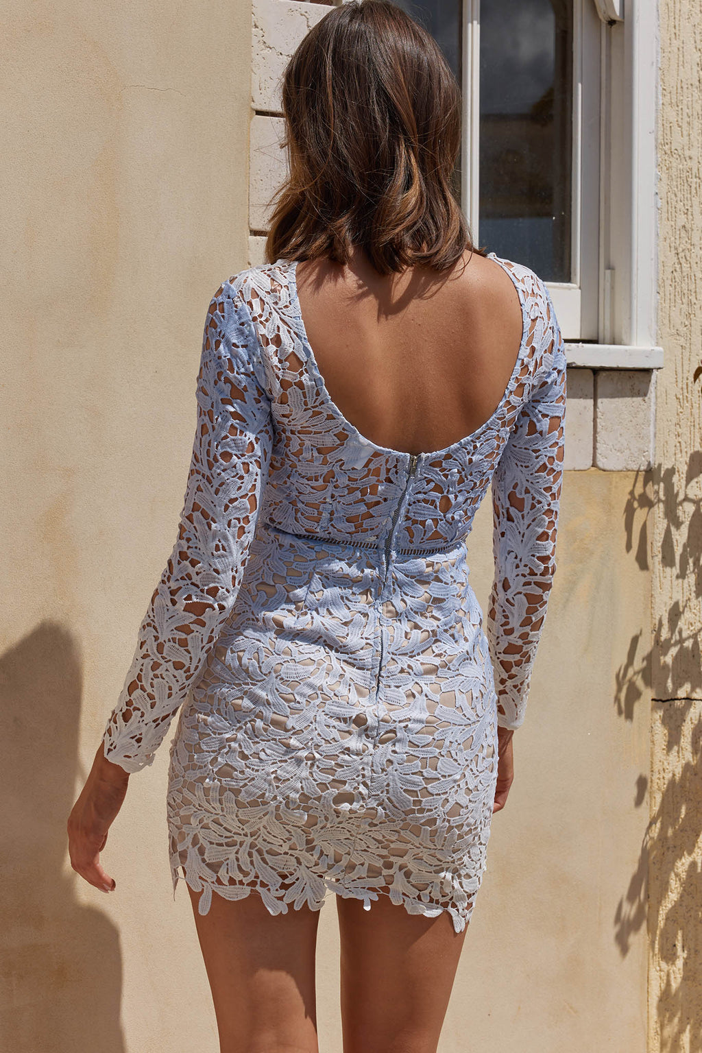 Rylee Floral Lace Overlay Mini Dress Lavender by Selfie Leslie Australia