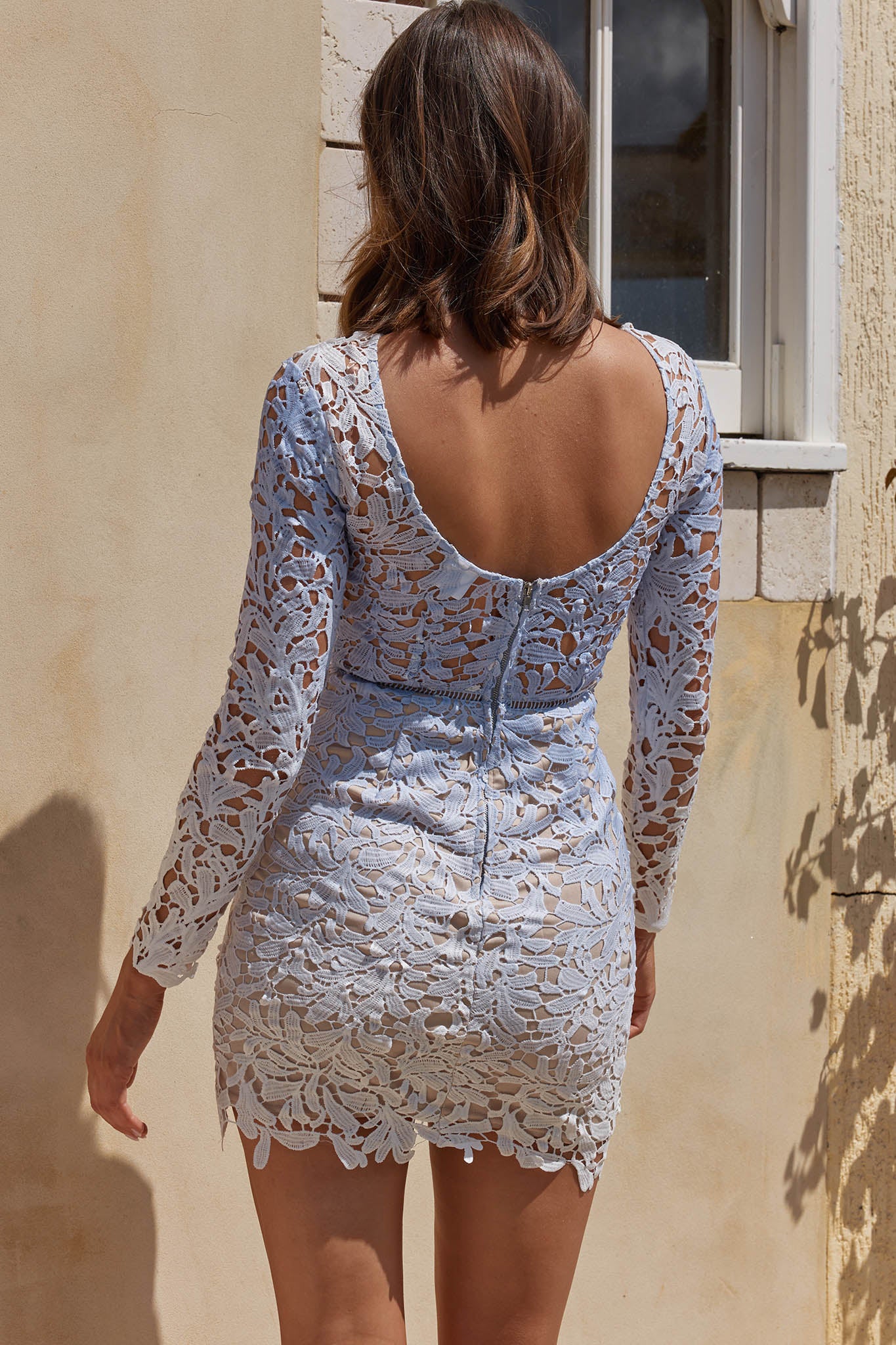 Rylee Floral Lace Overlay Mini Dress Lavender by Selfie Leslie Australia