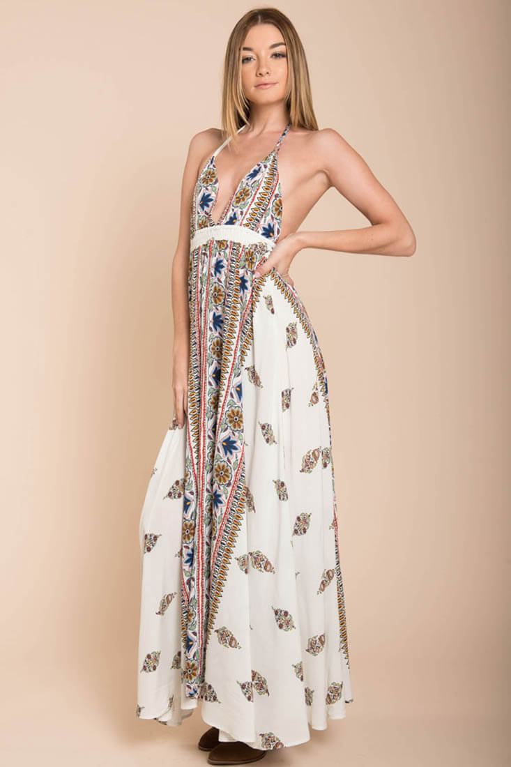 Shaylene Brunch Maxi Dress White by Selfie Leslie