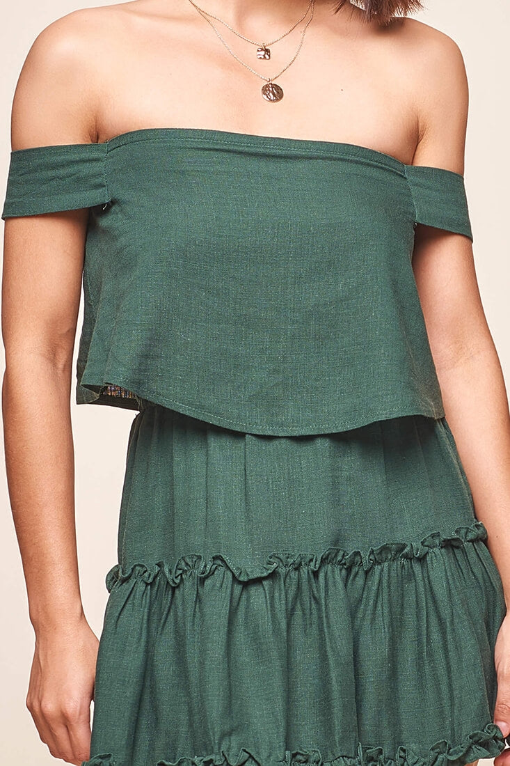 Alexi Mini Skirt Forest Green by Selfie Leslie