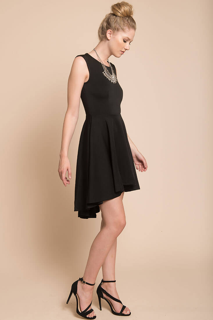 Maya Closed Back Dress Black by Selfie Leslie