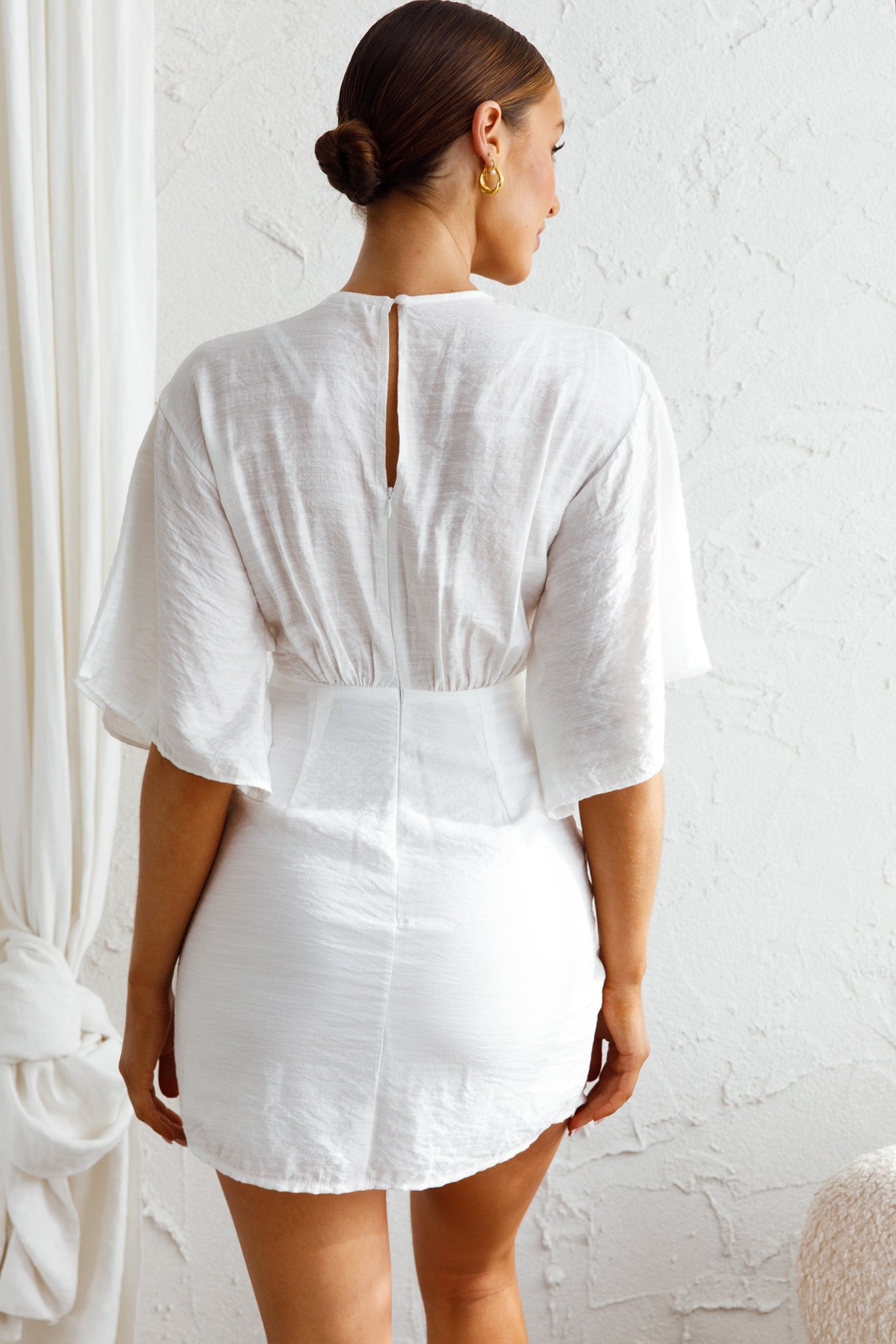 Rivera Tied Bust Cut-Out Dress White by Selfie Leslie
