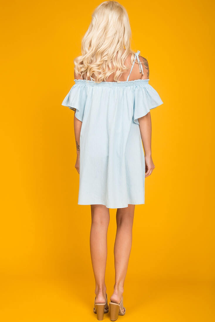Farrah Loose Summer Dress Light Blue by Selfie Leslie