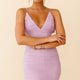 Dancing Queen Strappy Back Ruched Mesh Dress Lilac