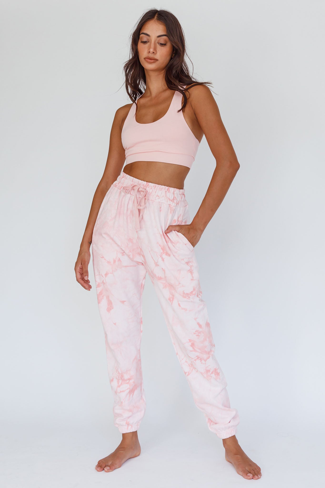Serene Racerback Crop Top Pink by Selfie Leslie Australia