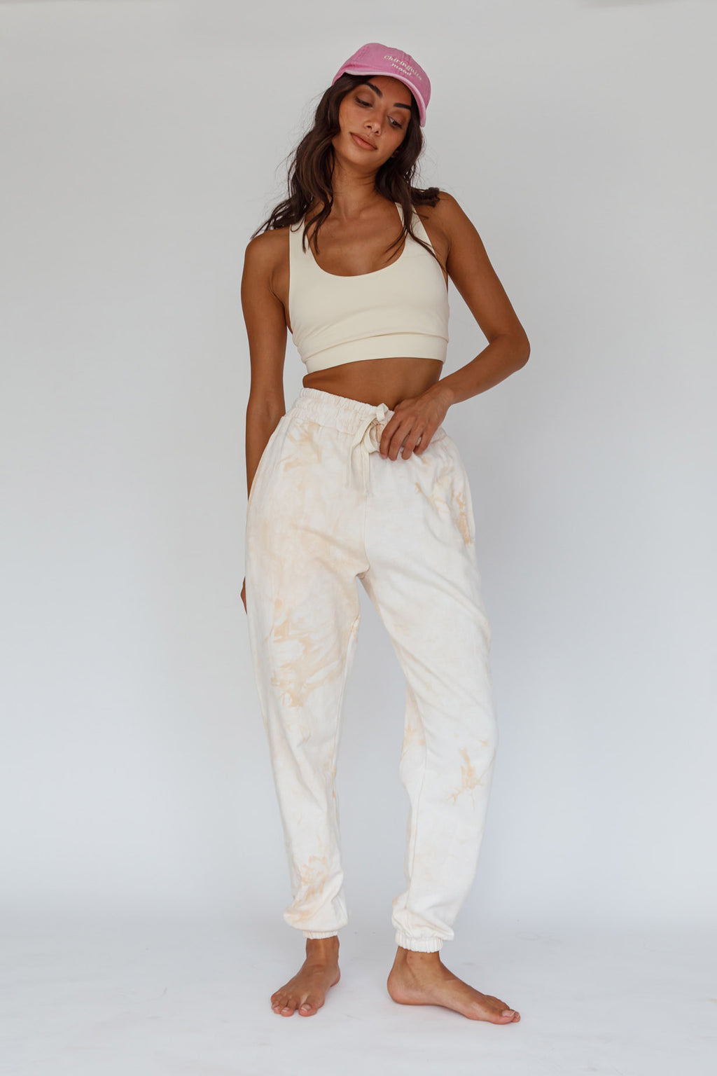 Serene Racerback Crop Top Sand by Selfie Leslie Australia