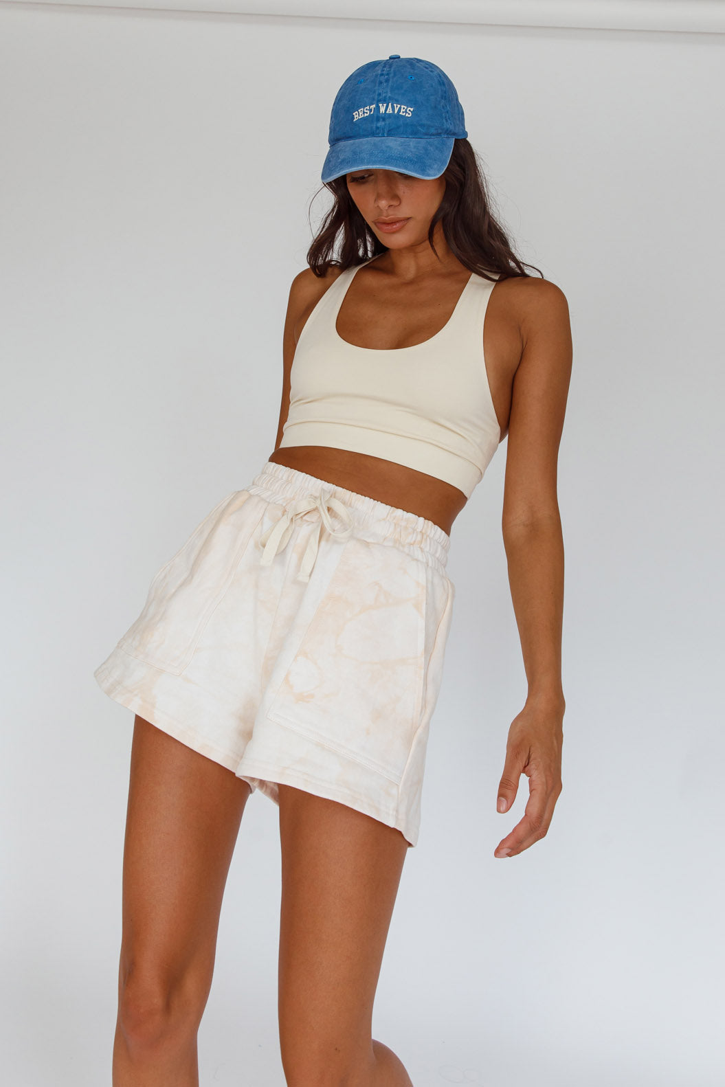 Serene Racerback Crop Top Sand by Selfie Leslie Australia