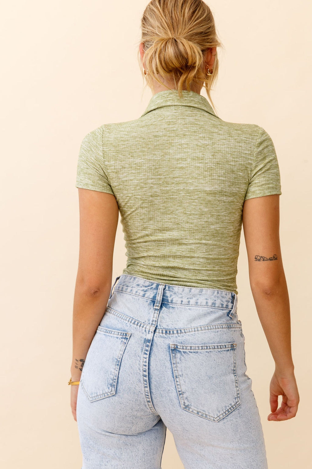 Roadtrip Collared Short Sleeve Shirt Green by Selfie Leslie