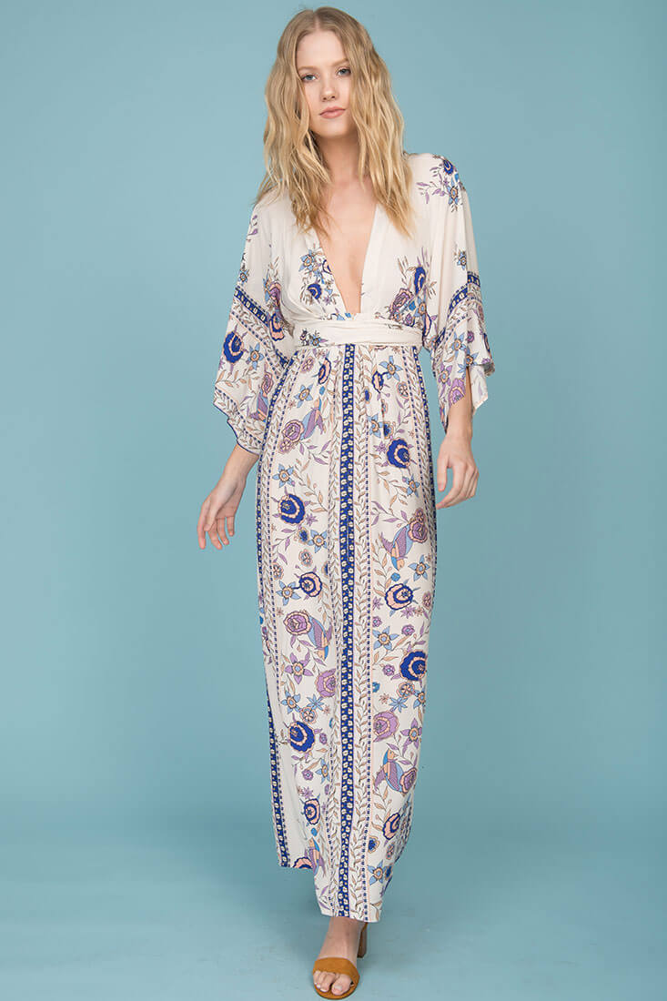 Kira Zip Up Maxi Dress Lily Purple by Selfie Leslie