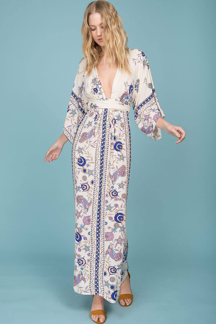 Kira Zip Up Maxi Dress Lily Purple by Selfie Leslie