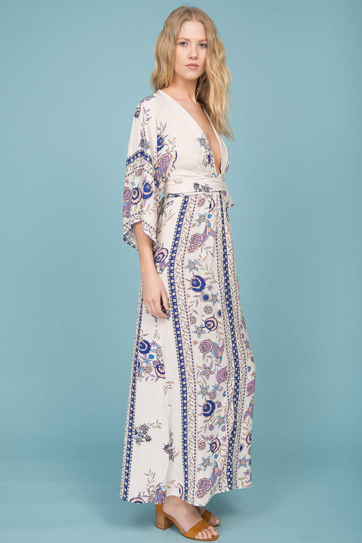 Kira Zip Up Maxi Dress Lily Purple by Selfie Leslie