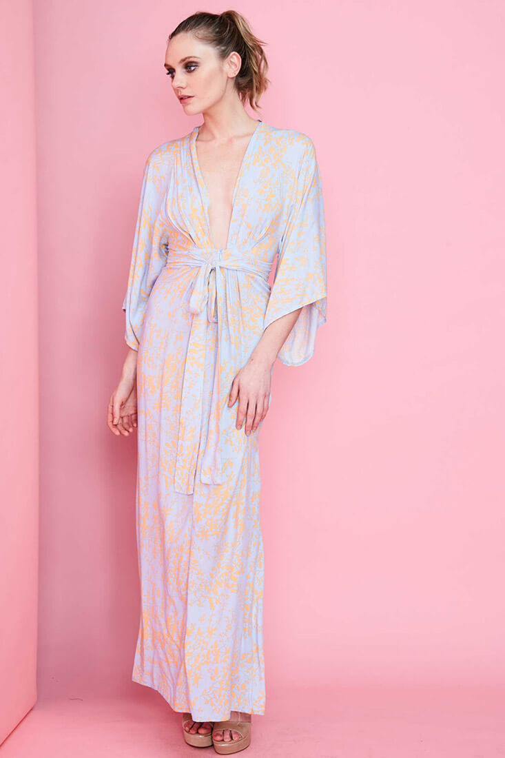 Kira Summer Maxi Dress Orange by Selfie Leslie