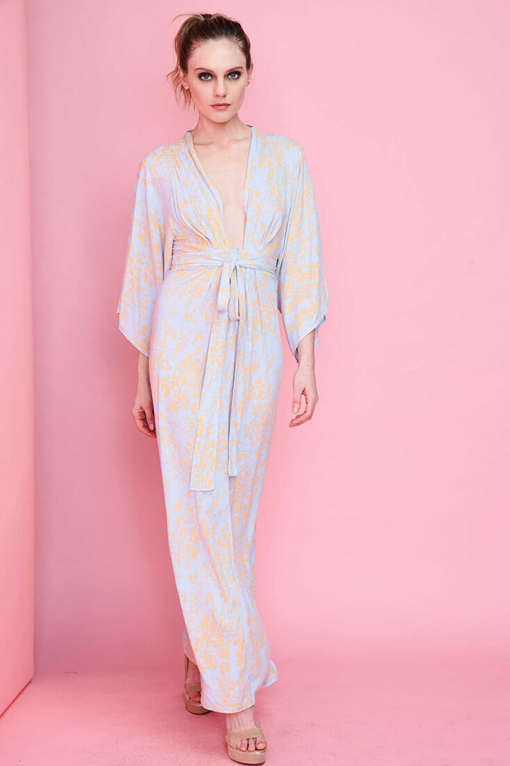 Kira Summer Maxi Dress Orange by Selfie Leslie