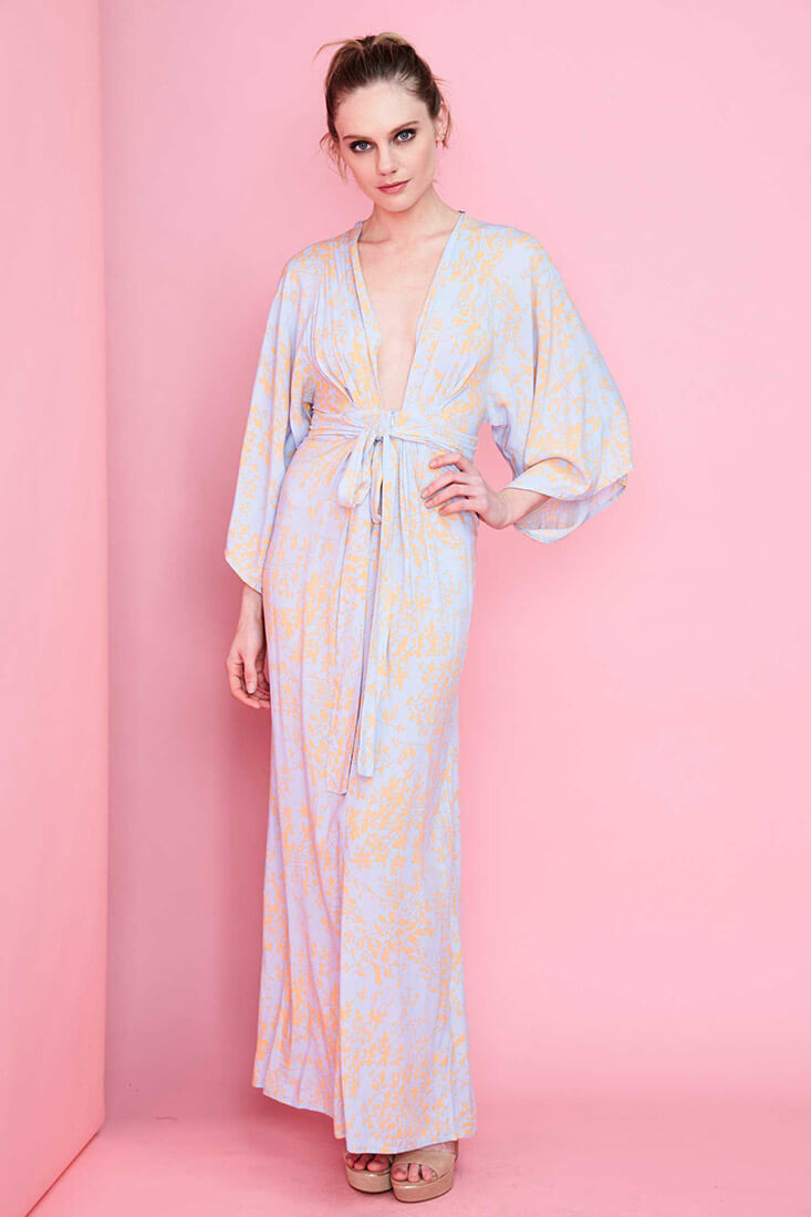 Kira Summer Maxi Dress Orange by Selfie Leslie