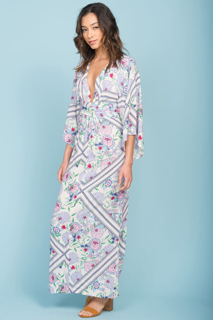 Kira Zip Up Maxi Dress Green by Selfie Leslie