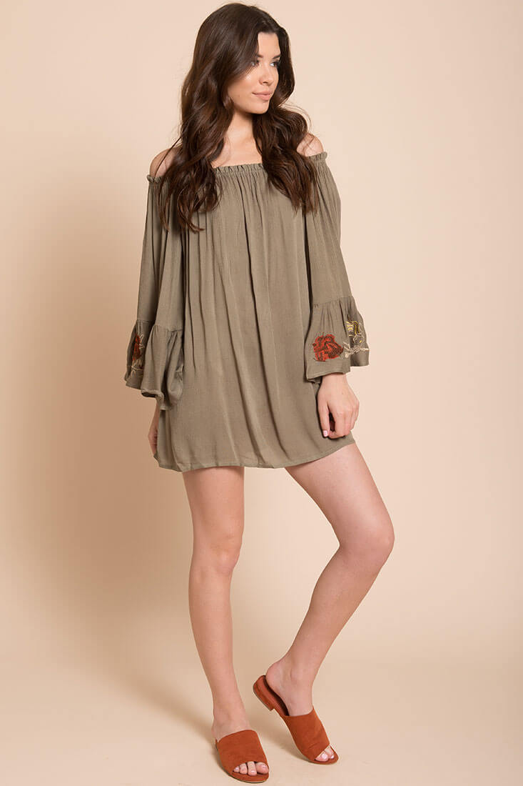 Aubree Loose Dress Olive by Selfie Leslie