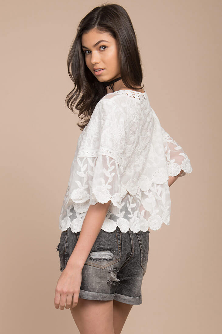 Belen Lace Top White by Selfie Leslie