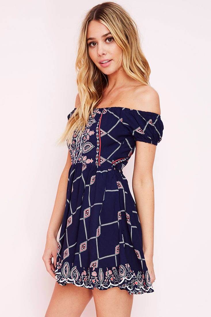 Veda Tube Dress Navy by Selfie Leslie
