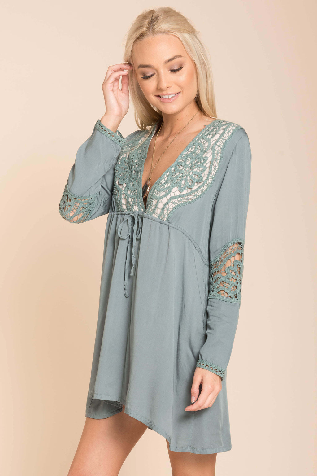 Lily Embroidered Tunic Green by Selfie Leslie
