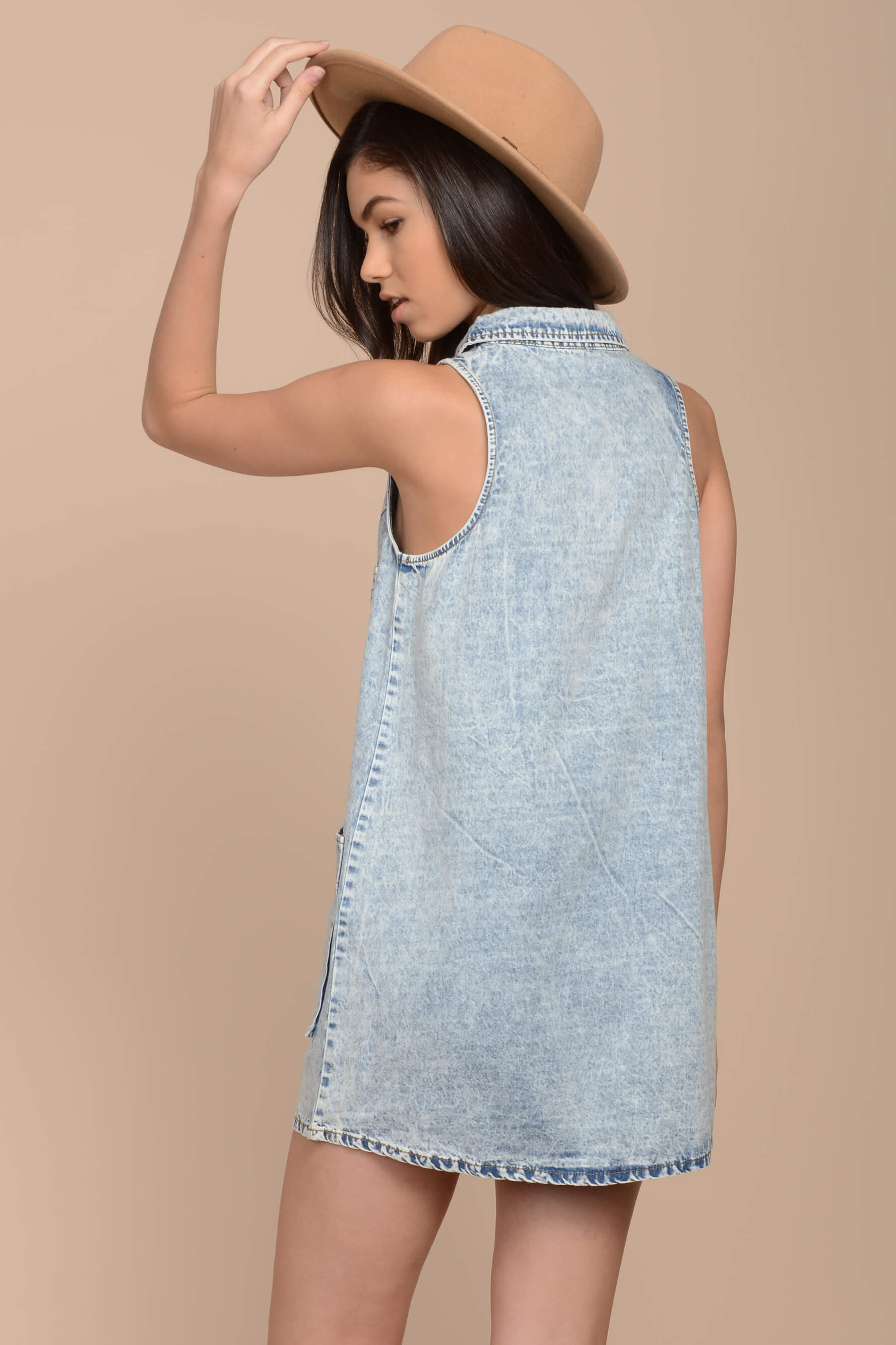 Harlow Stretchy Denim Dress by Selfie Leslie