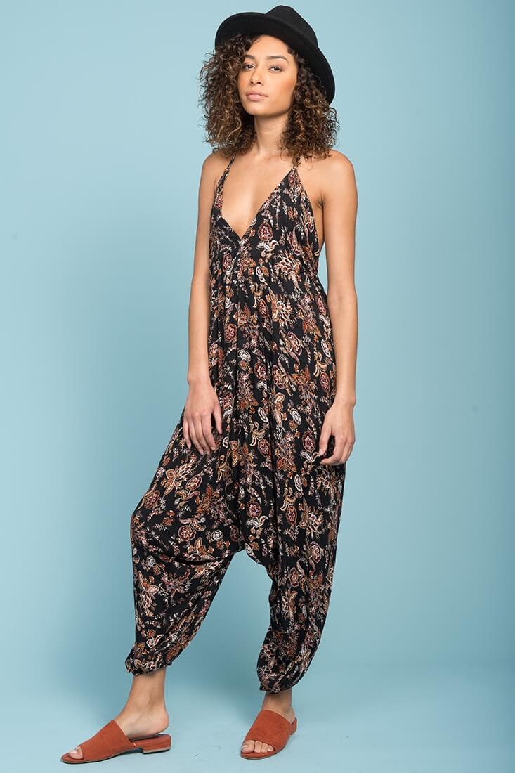 Annalee Floral Print Boho Jumpsuit by Selfie Leslie