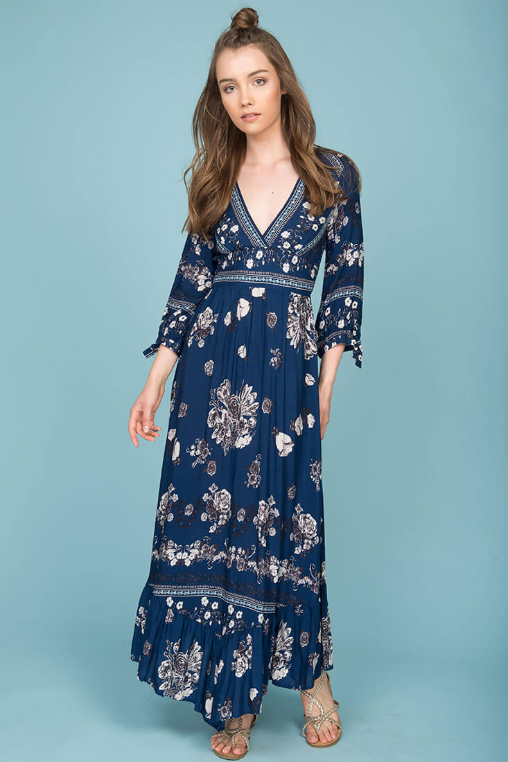 Zaika Maxi Dress Navy by Selfie Leslie