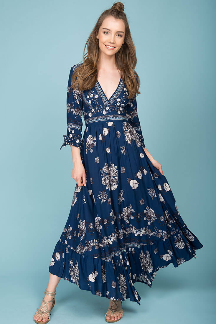 Zaika Maxi Dress Navy by Selfie Leslie