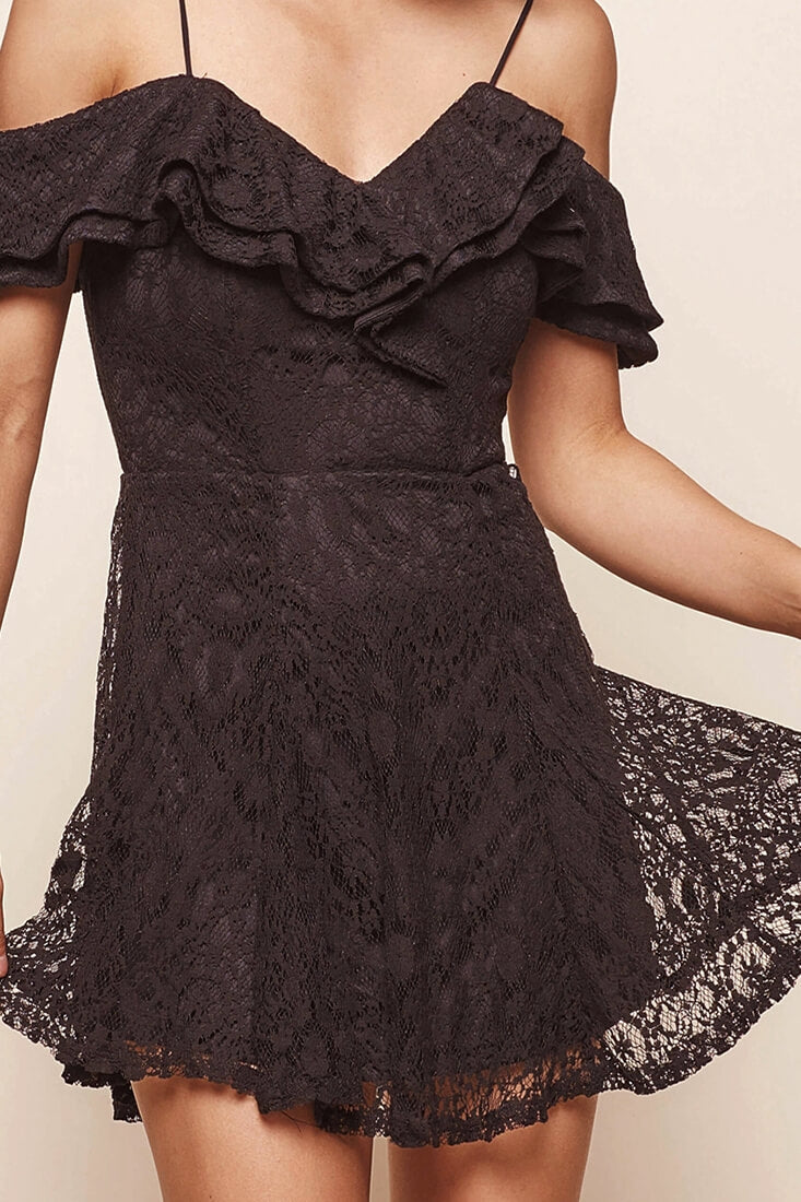 Rossi Lace Party Dress Black by Selfie Leslie