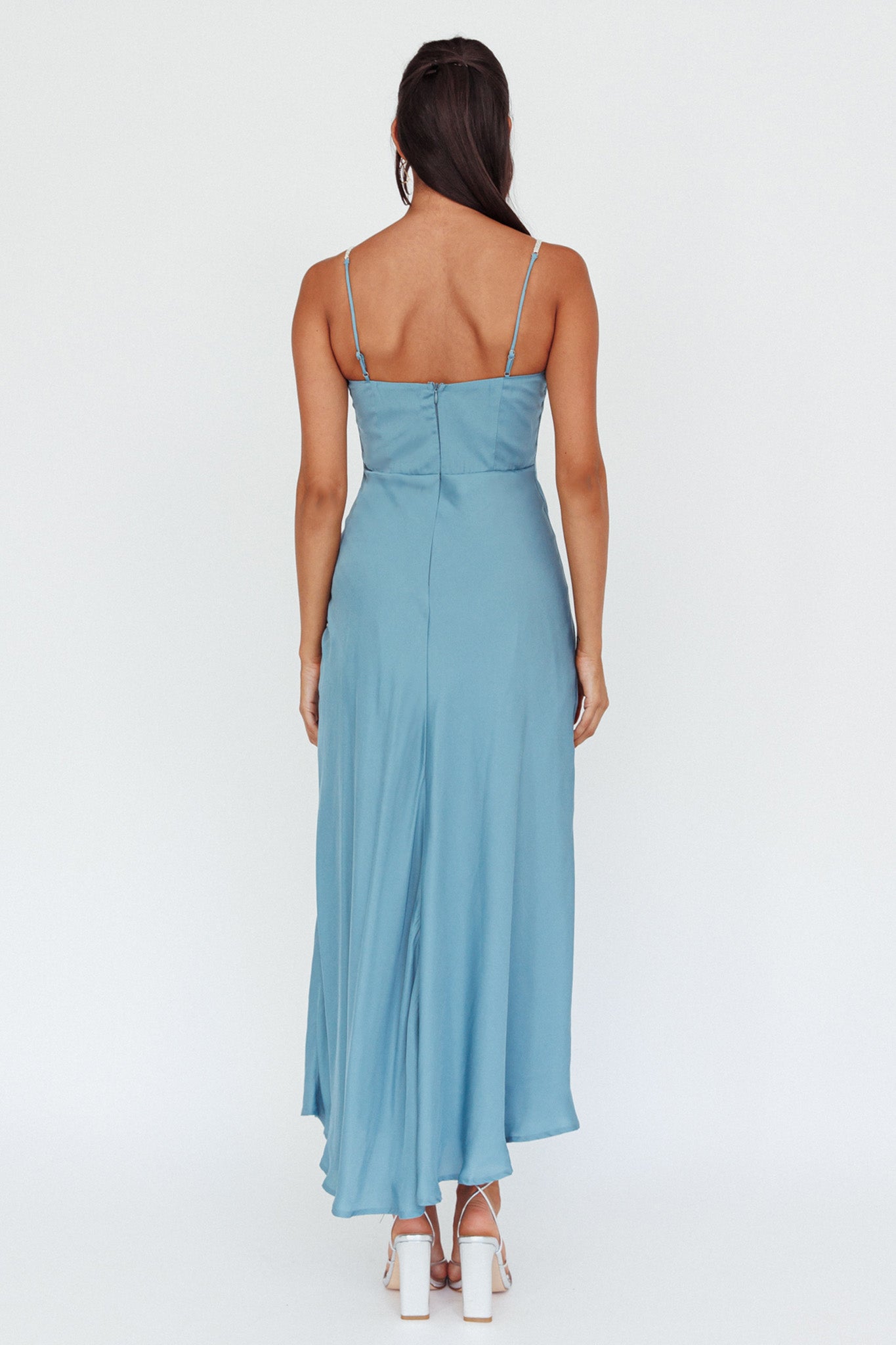 Linka Diamante Strap Maxi Dress Steel by Selfie Leslie Australia