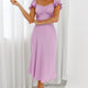 Linka Off-Shoulder Tie Back Midi Dress Lilac