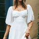 Linka On or Off-Shoulder Half Sleeve Tie-Back Dress White