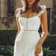 Hali Frill Strap Crochet Lace Dress White