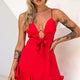 Milly Underwire Bow Bodice Dress Red