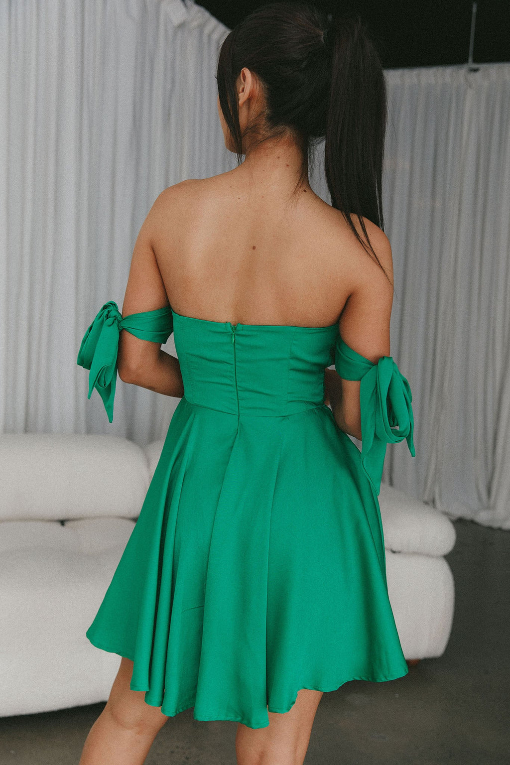One Sweet Day Off Shoulder A-Line Dress Jade by Selfie Leslie