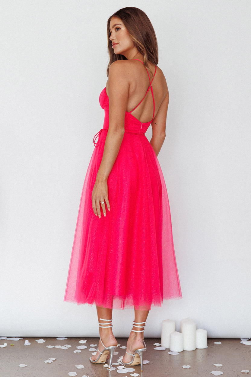 Sweethart Neckline Chiffon Dress with Slit Papaya Plus Size