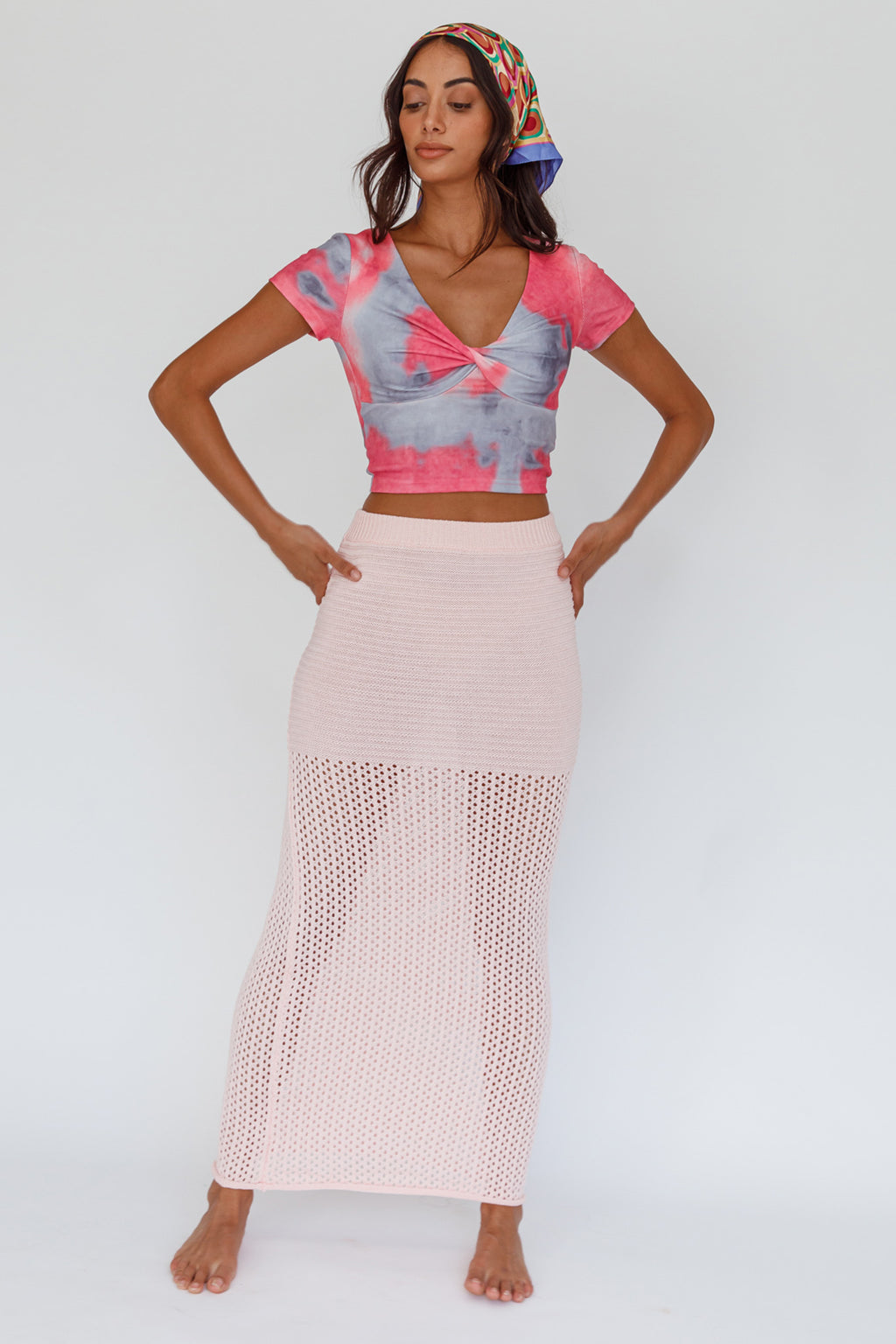 Chase Your Bliss Twist Crop Top Candy by Selfie Leslie Australia
