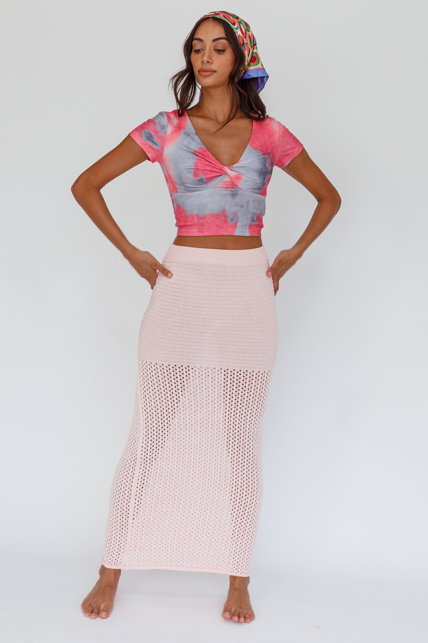 Chase Your Bliss Twist Crop Top Candy by Selfie Leslie Australia