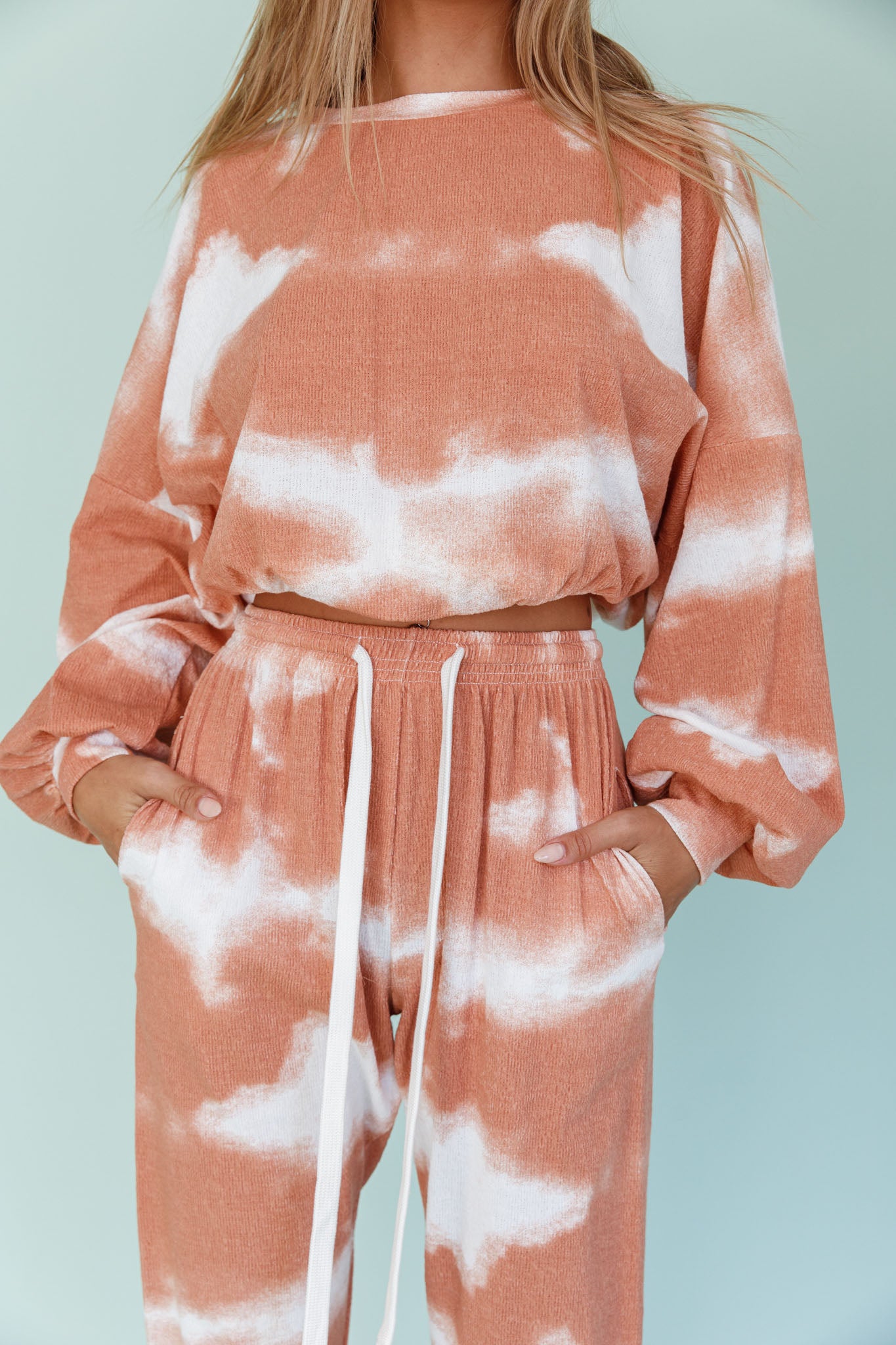 Low Key Dropped Shoulder Ribbed Top Orange by Selfie Leslie Australia