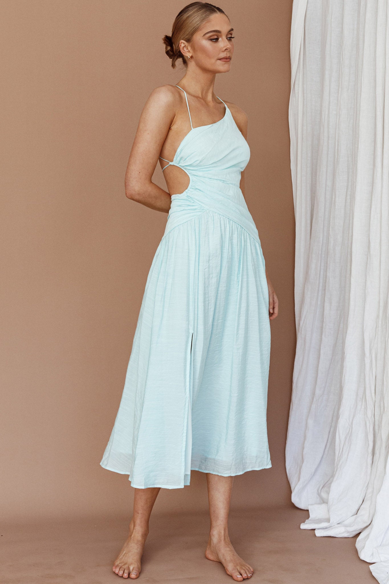 Destination Open Back Midi Dress Mint by Selfie Leslie Australia